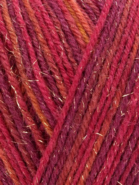 West Yorkshire Spinners Signature 4 Ply 1295 Mulled Wine Sparkle with wool, nylon, and polyester